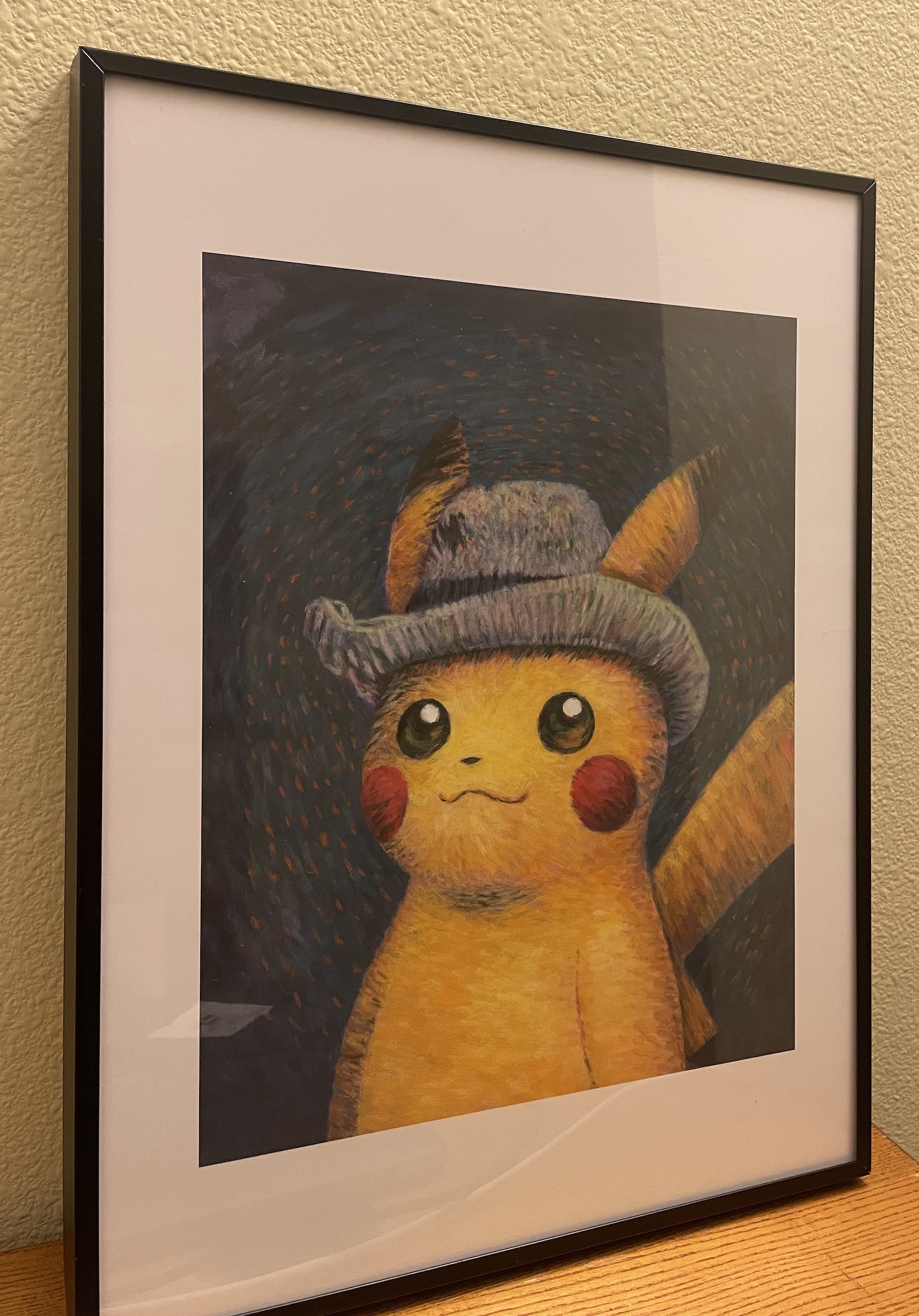 Pikachu with Grey Felt Hat - a Van Gogh x Pokemon Collaboration